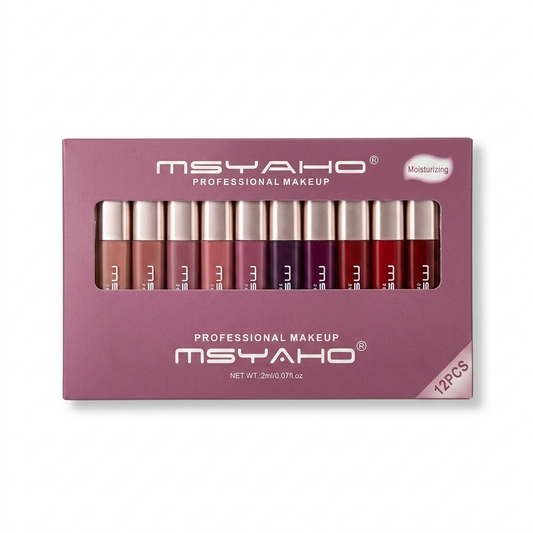 MSYAHO 12 PIECS TRAY LIPGLOSS