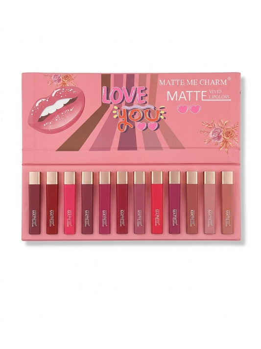 MATTE ME CHARM 12 PIECES LIPGLOSS TRAY